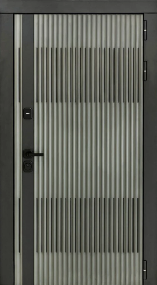 Входная дверь ДвериПРО Элфи ФЛЗ-618 Черный кварц DPRO222461 внешняя сторона