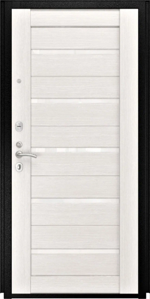 Входная дверь ДвериПРО Д-68 СБ-1 (лак. белое, 16мм, беленый дуб) DPRO196032 внутренняя сторона