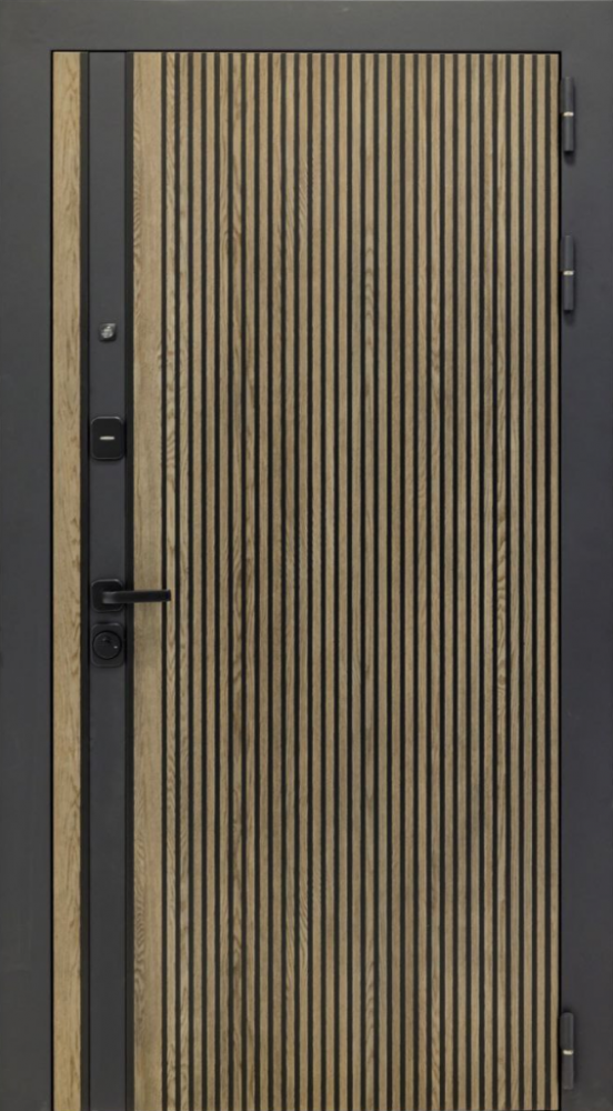 Входная дверь ДвериПРО Rosna ФЛ-259 (10мм, дуб с пилением) DPRO197956 внешняя сторона